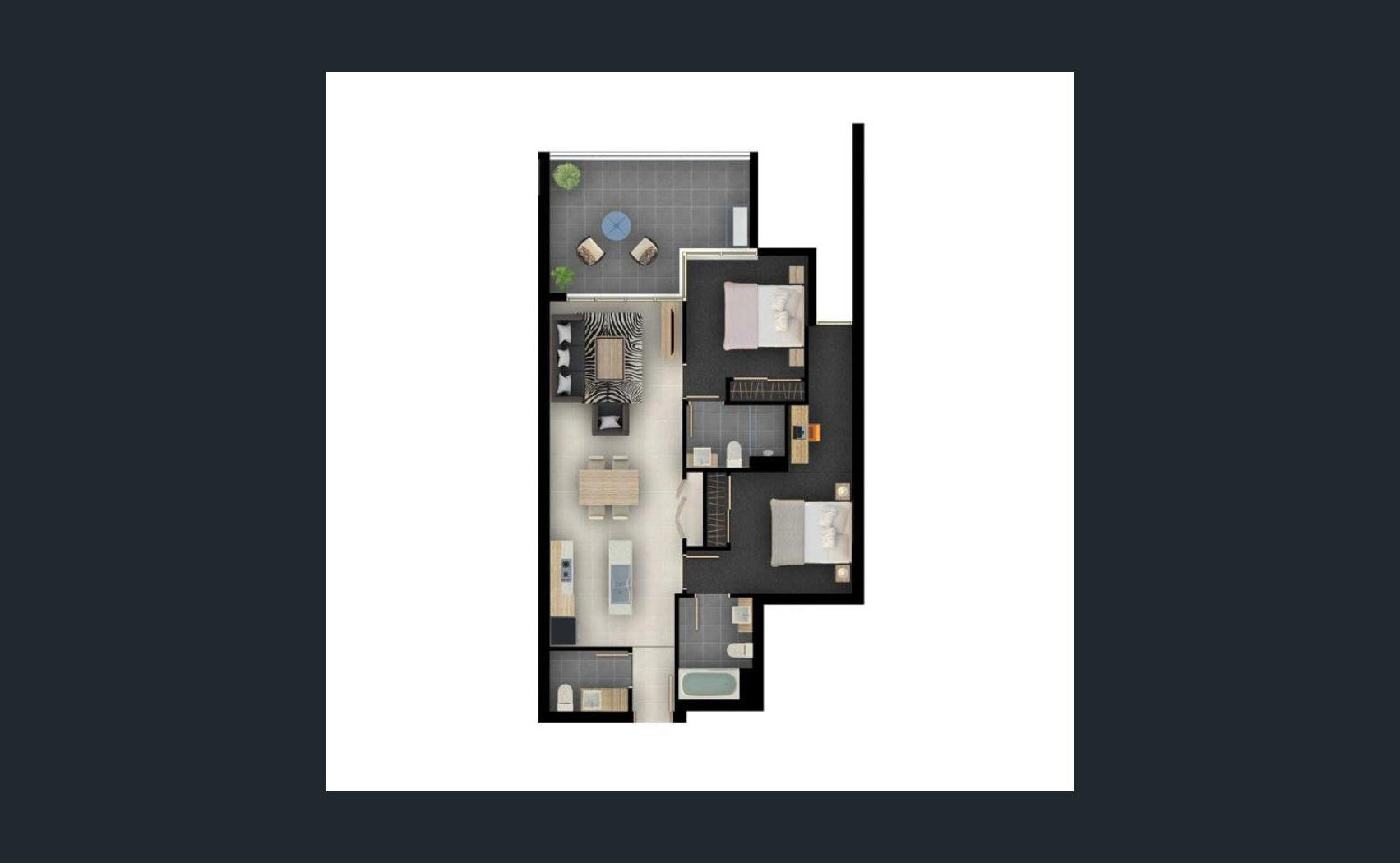 Floor plan for Superb Apartment in the heart of St Lucia